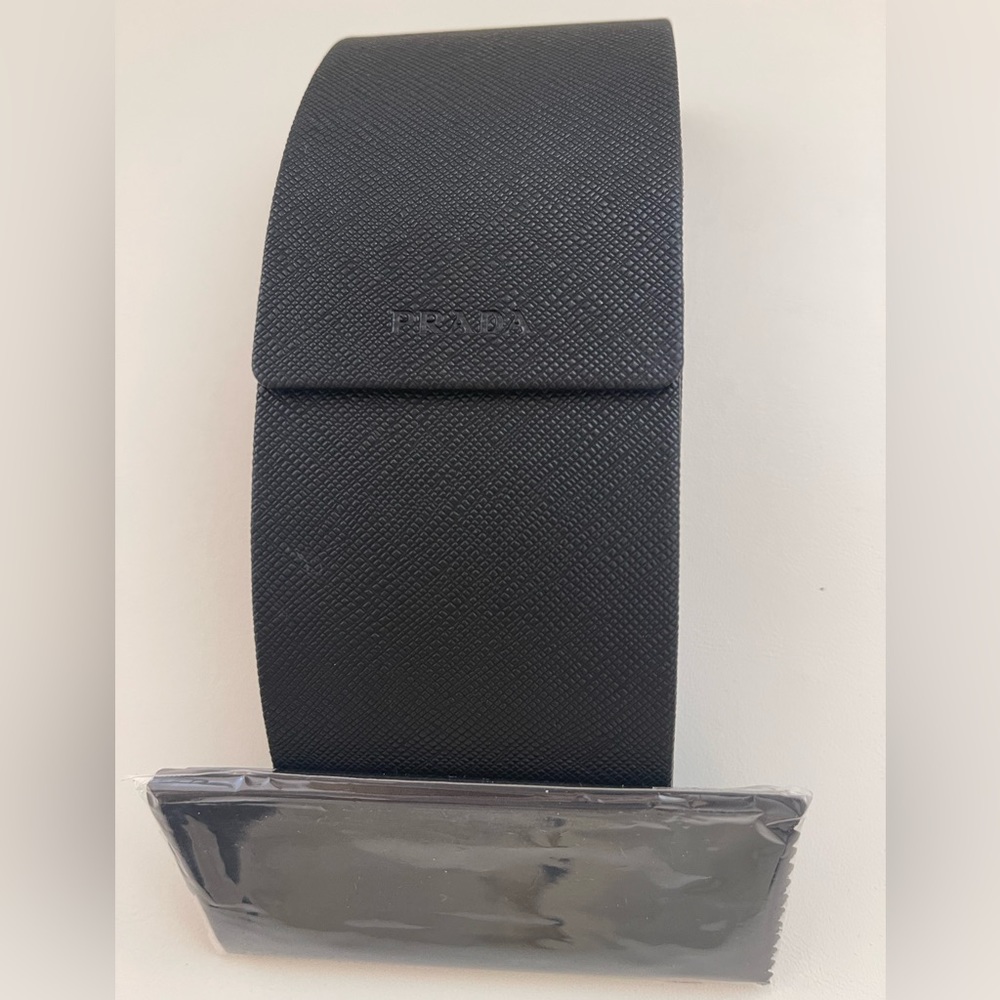 NEW Prada Saffiano Black Sunglasses Eyeglasses
Hard Case